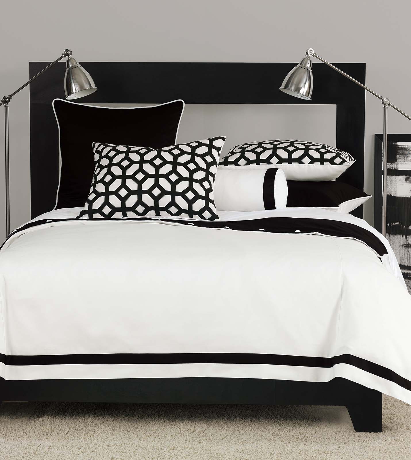 ... black and white of palmer a modern yet versatile bedding ensemble